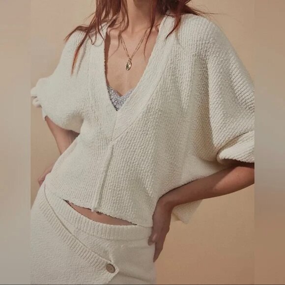 Free People Primavera Skort Sweater Set in Ivory Large NWT - Picture 4 of 10